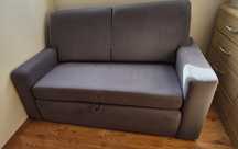 Sofa dwuosobowa rozkładana łóżko szara jak nowa