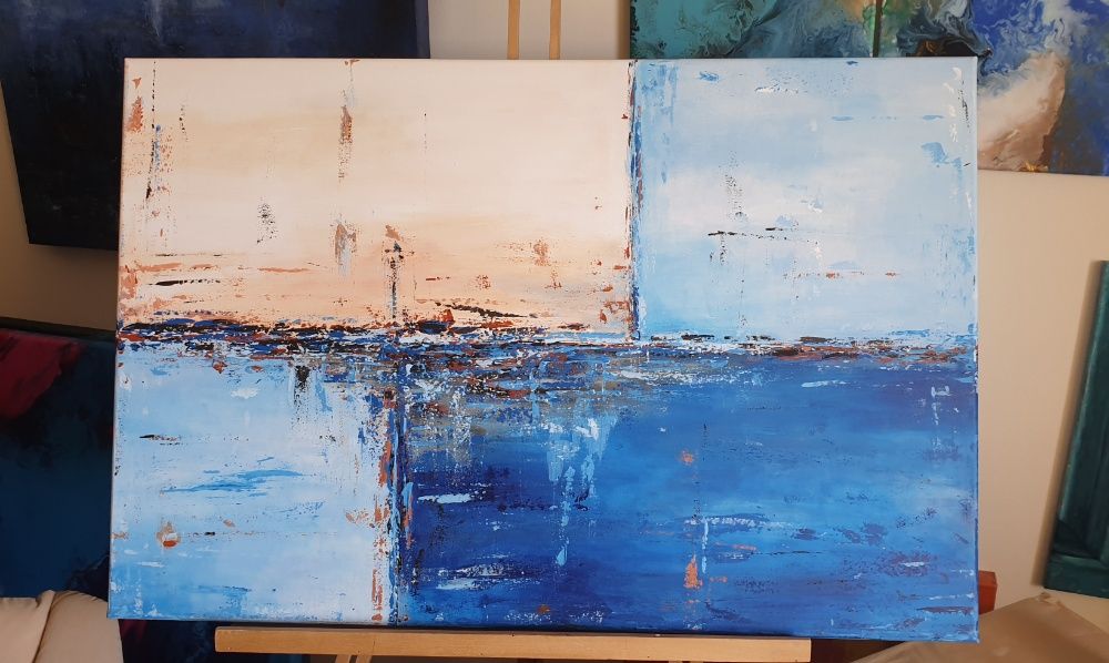 Quadro abstrato 60 x 90 cm