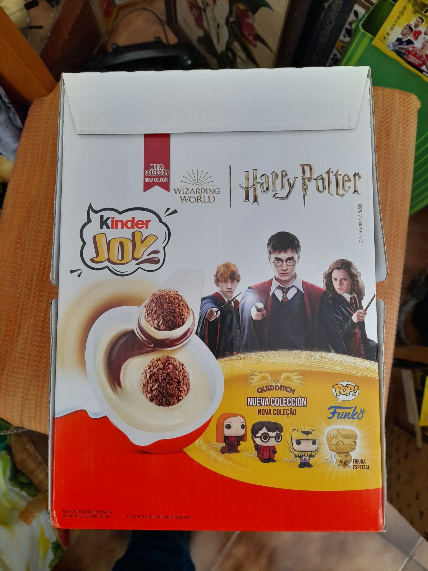 Harry Potter Quidditch bonecos kinder Joy Pop Funko -Caixa 36 ovos NEW