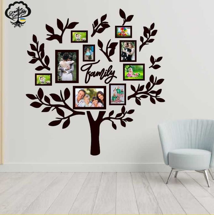 Сімейне дерево на стіну колаж, родинне дерево фоторамка,
