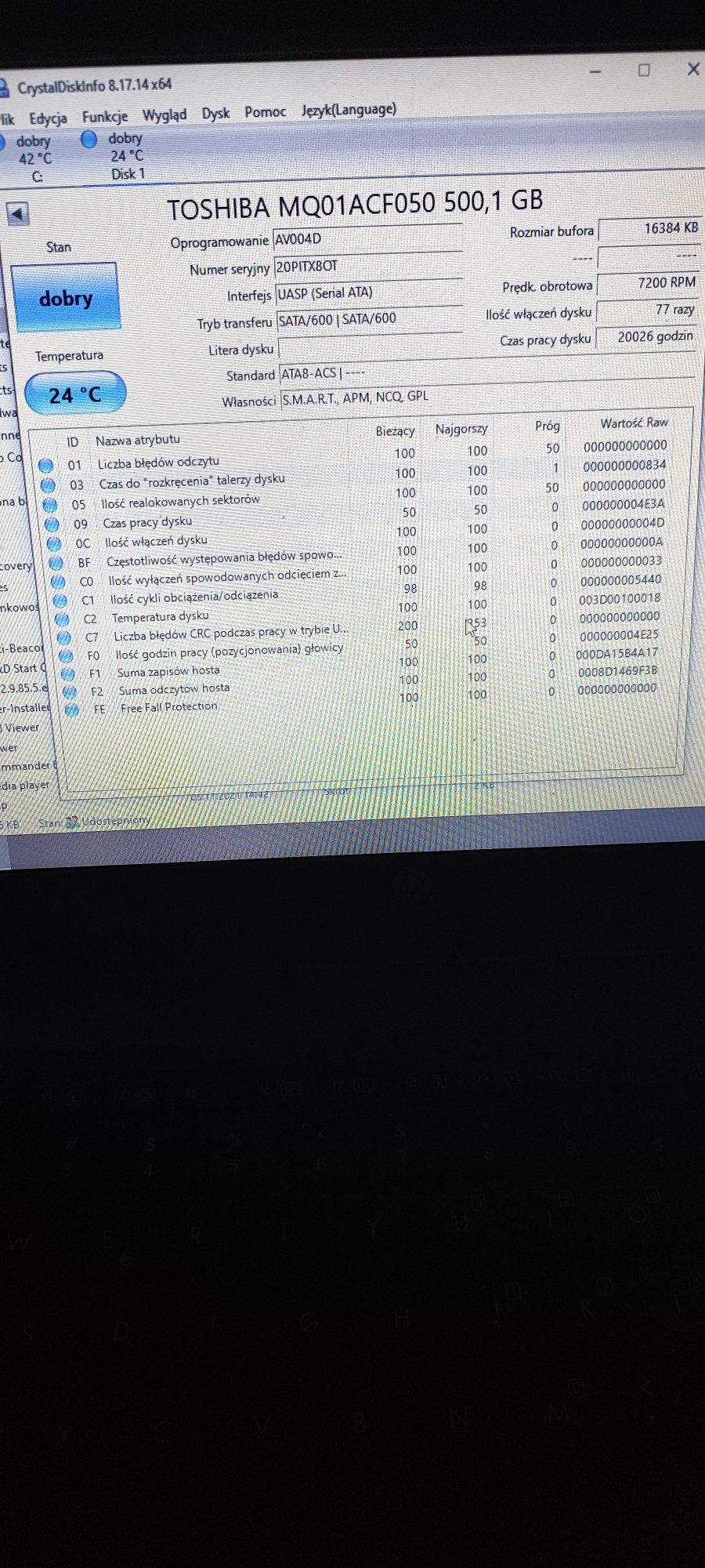 Dysk Toshiba C HDD 500 GB