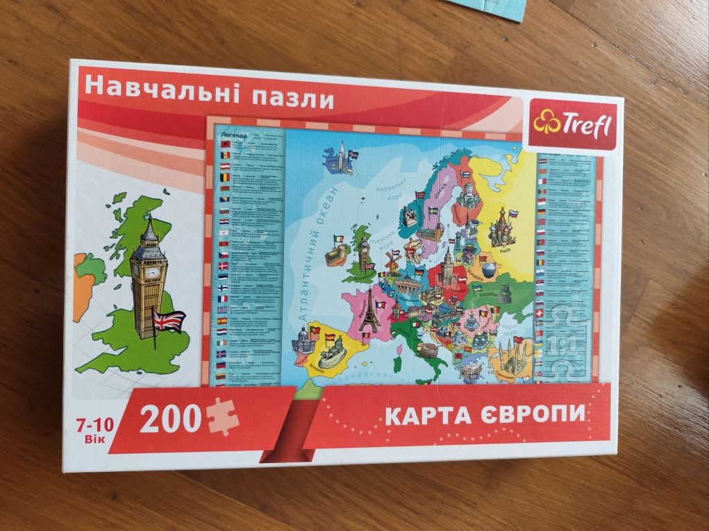 Пазли навчальні  "Карта Європи"