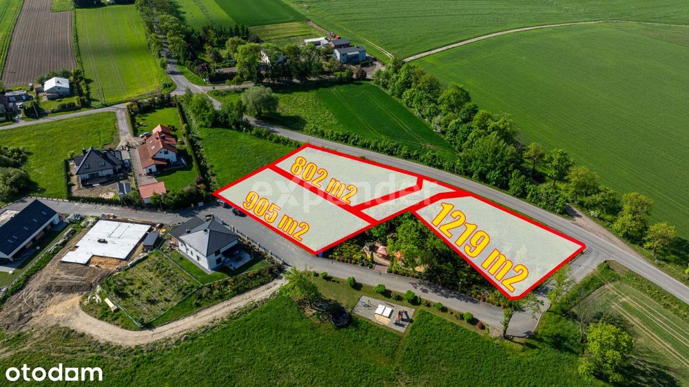 Działka wśród terenów zielonych z ładnymi widokami