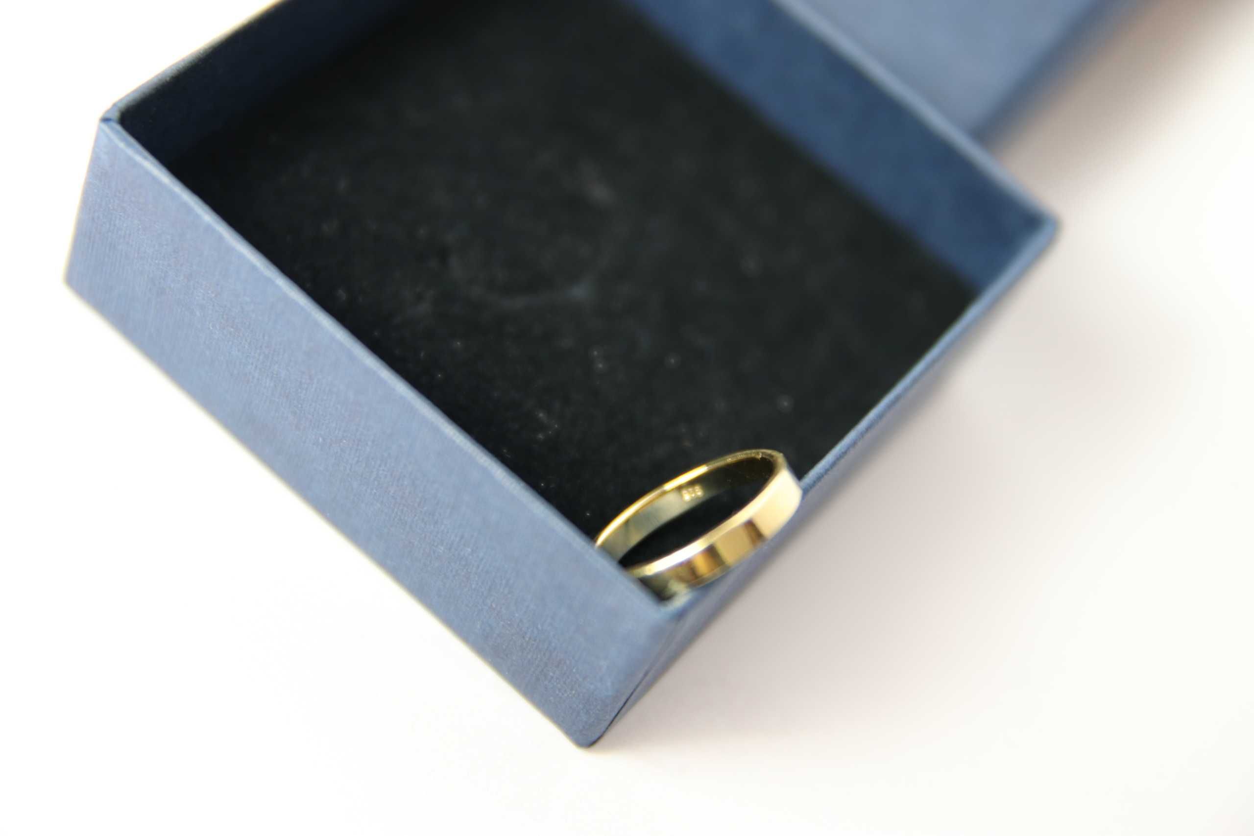 Złoty pierścionek obrączka des creations en or handmade próba 925