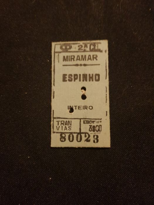 Bilhete Comboio Antigo