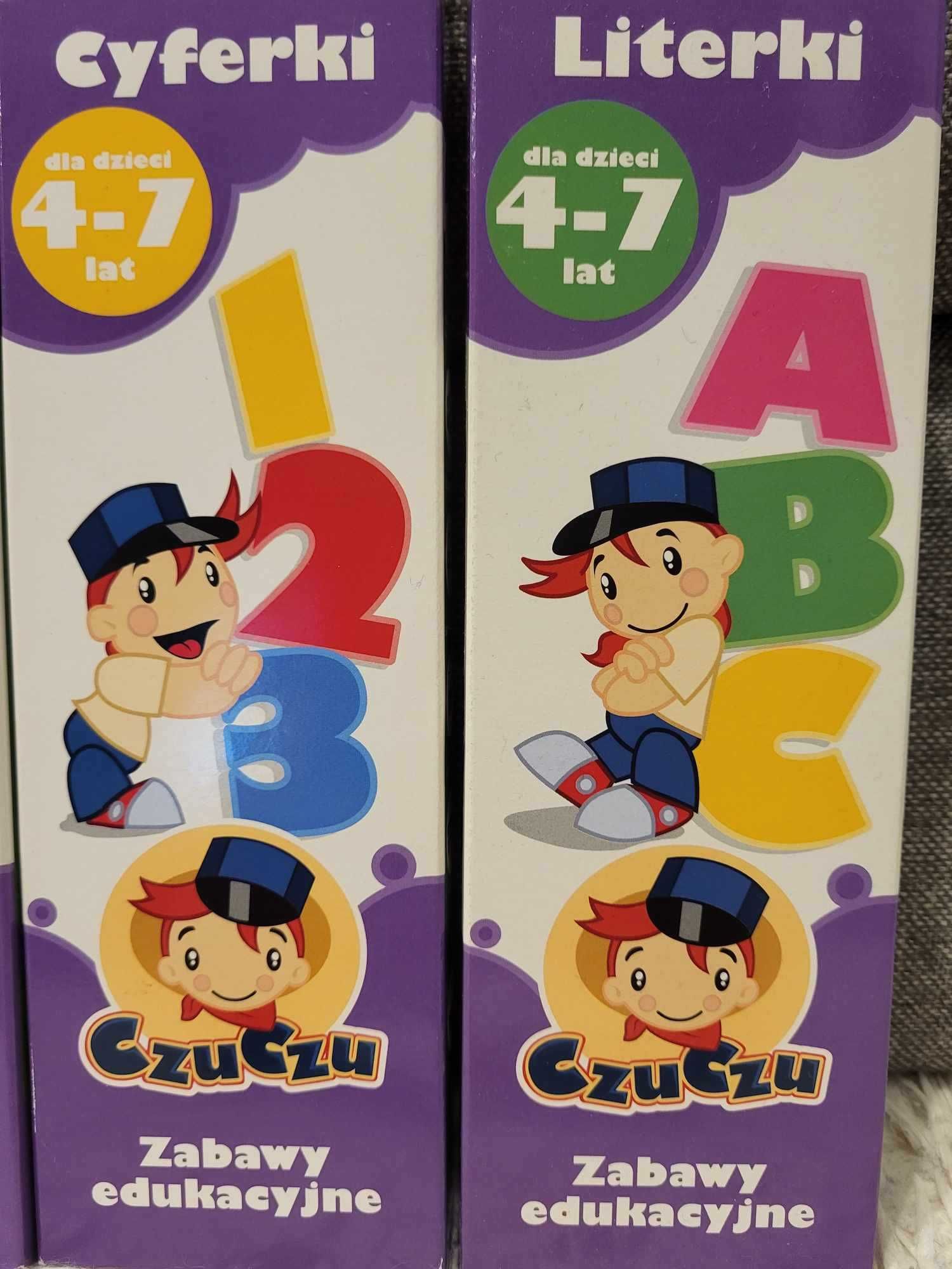 ZESTAW nowe karty edukacyjne CZU CZU angielski cyfry litery