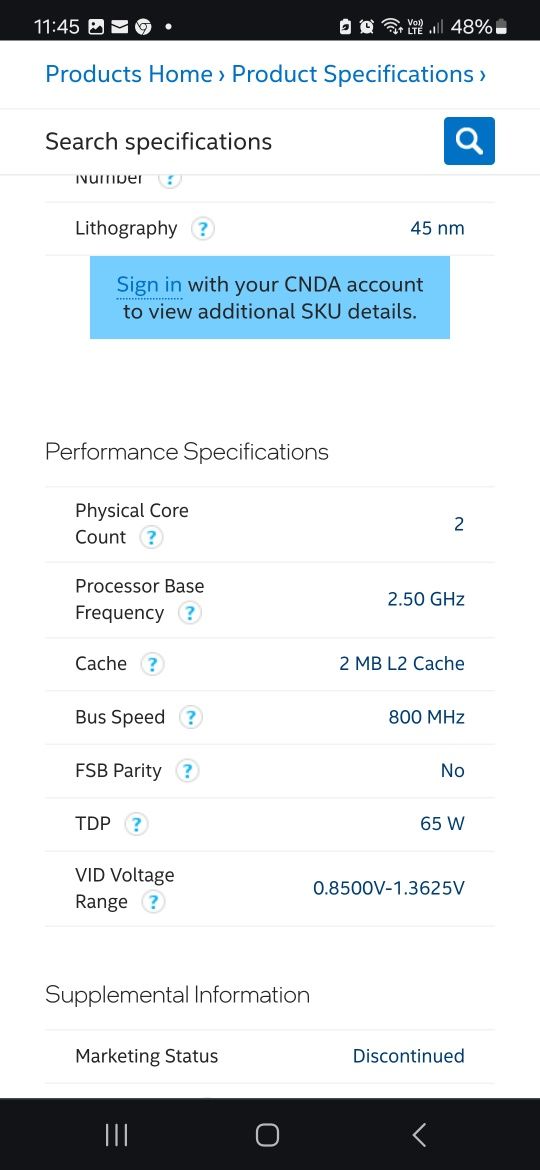 Procesor Intel E5200 Core 2 Duo