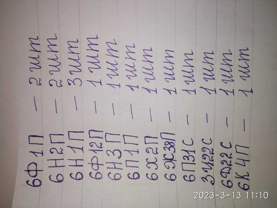 Телевизионные лампы ССС