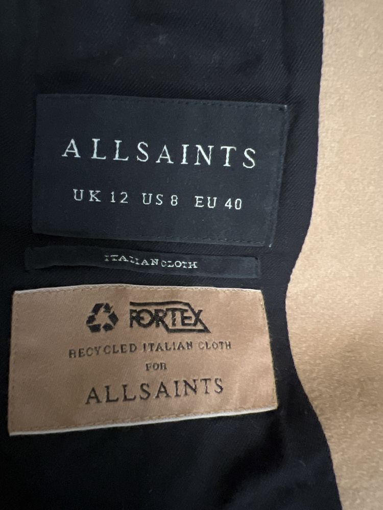 Пальто Allsaints оригинал бренд шерсть, кашемир размер S,М
