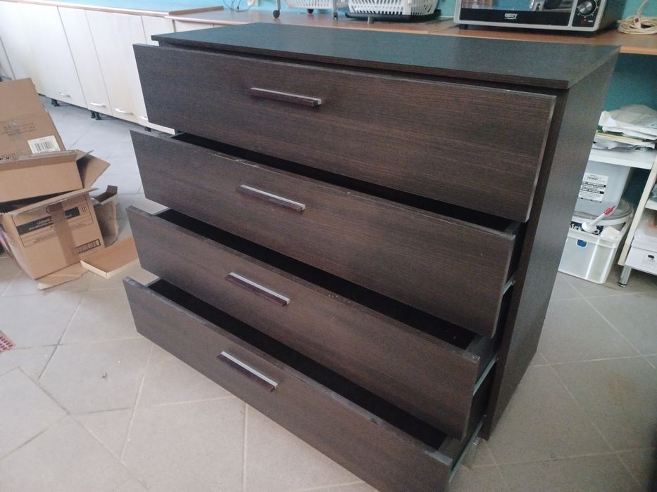 meble, zestaw, szafka, komoda, szafka rtv, kolor wenge
