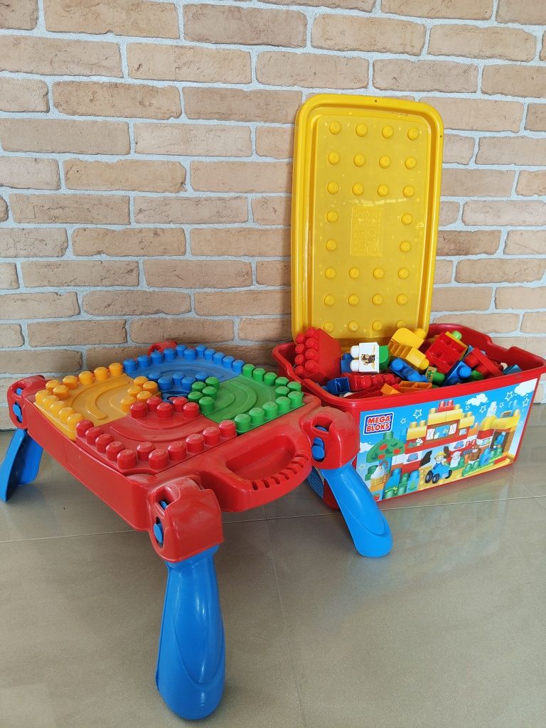 Mega blocks klocki stolik figurki Zestaw