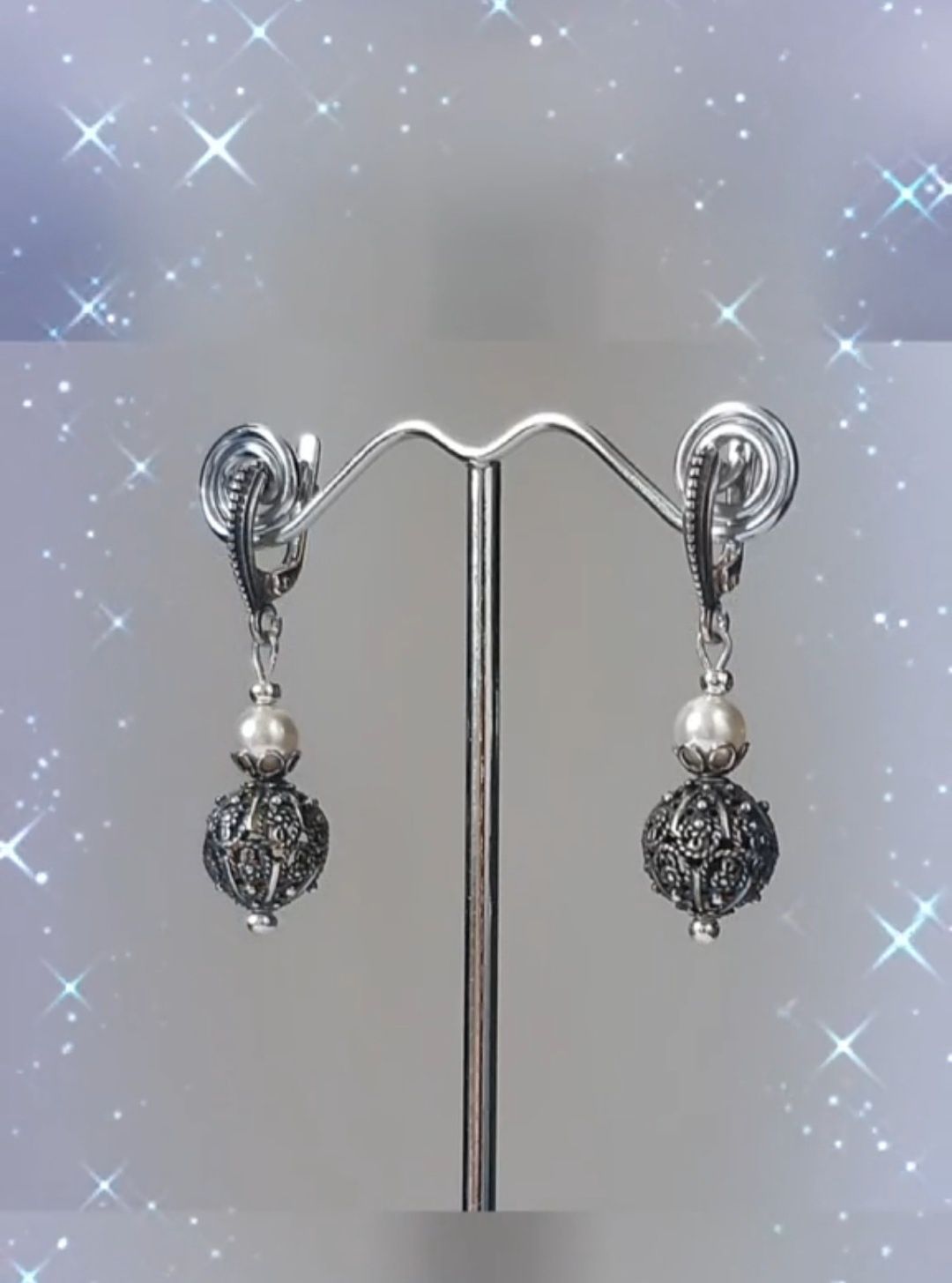 Срібні сережки з перлами - витончена елегантність