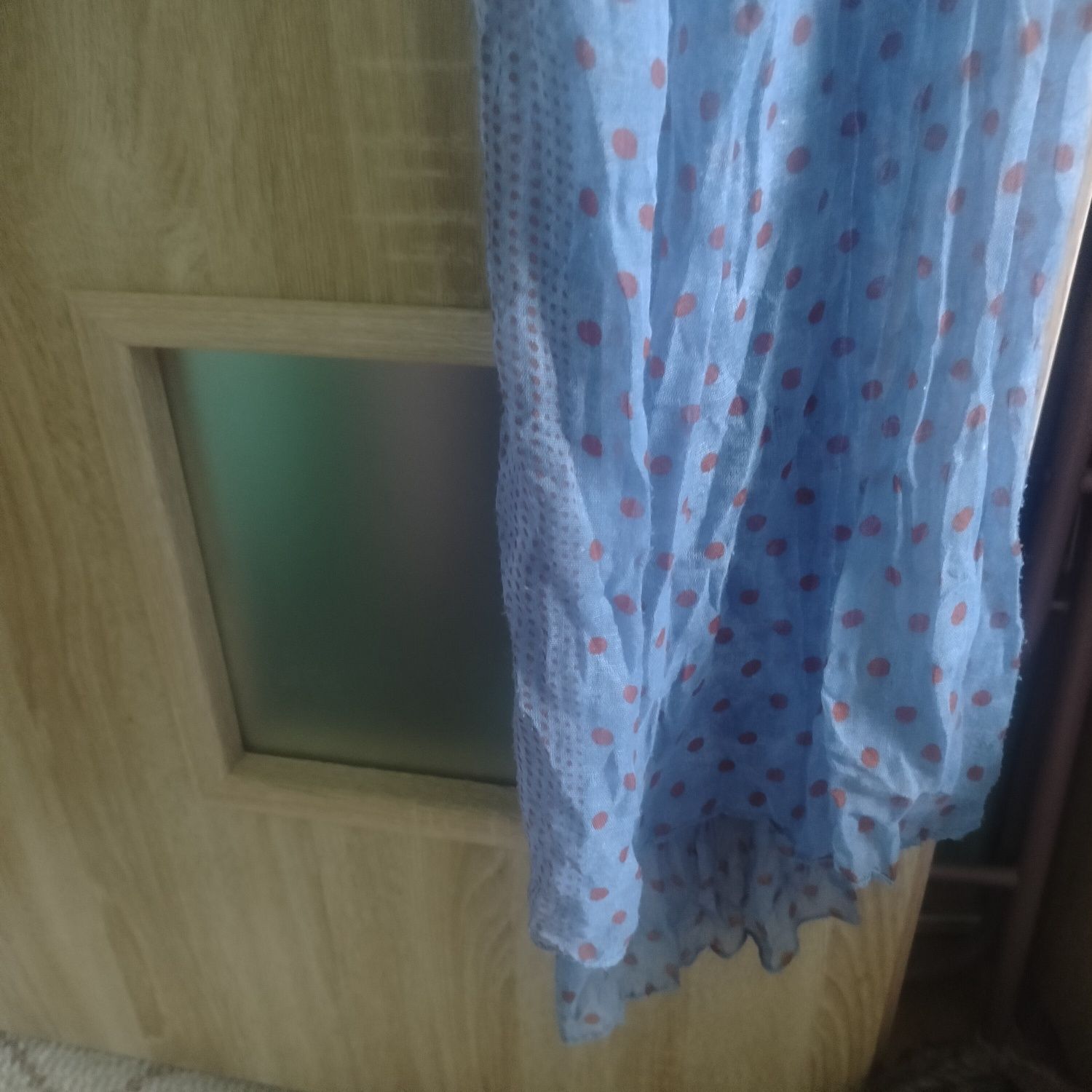 Szal chusta apaszka cienka kropki