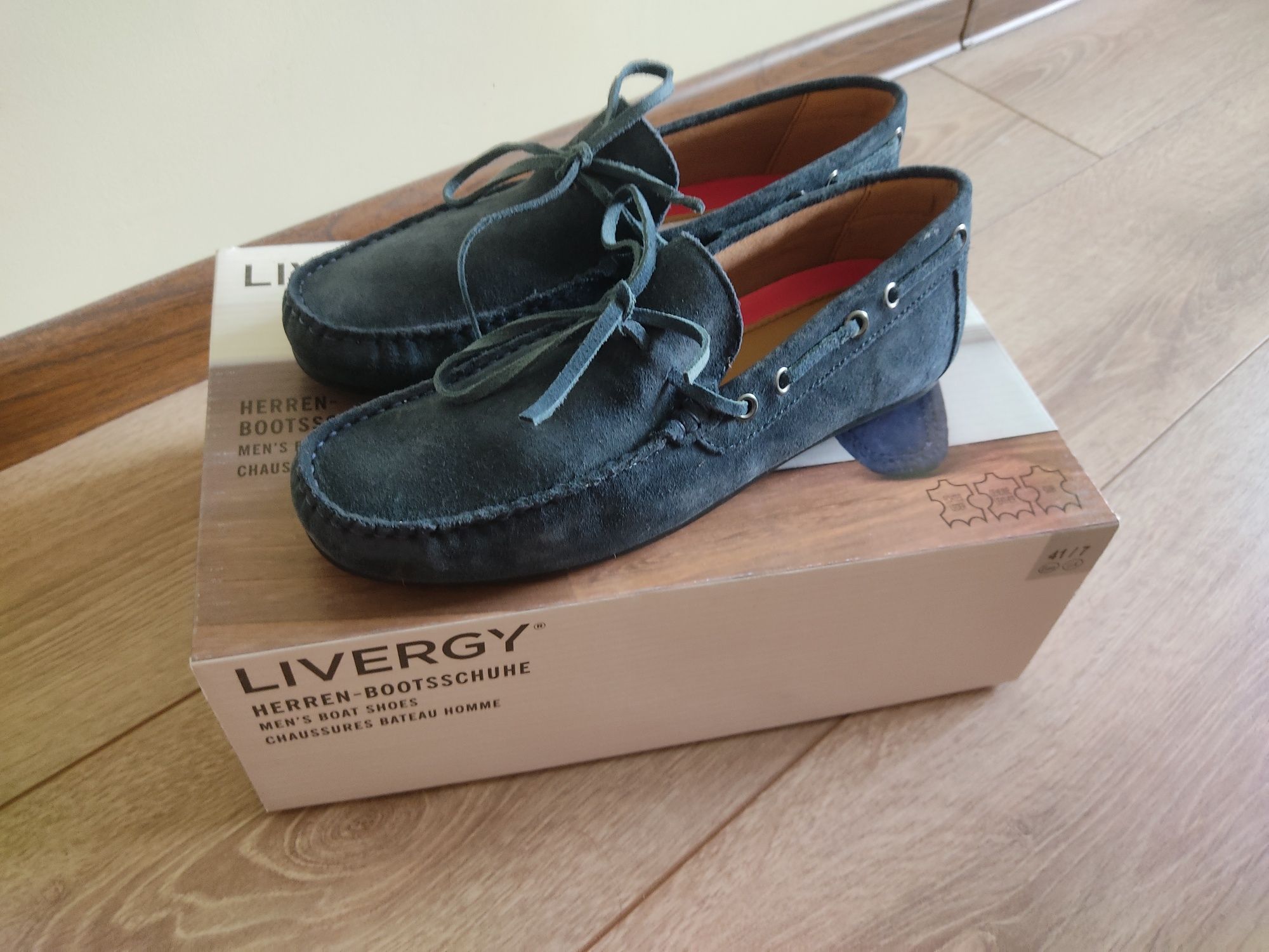 Чоловічі туфлі лофери Livergy синього кольору 41р.