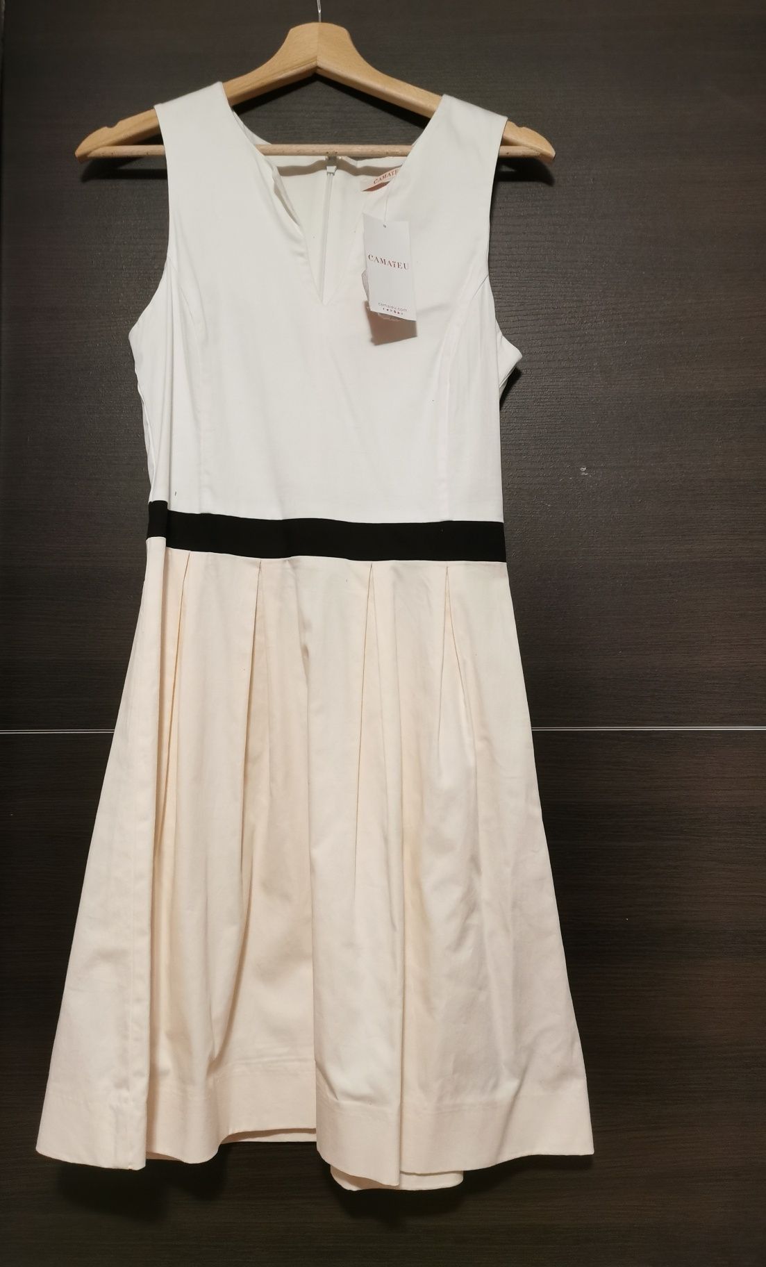Biała sukienka 36 S camaieu nowa z metką wesele poprawiny