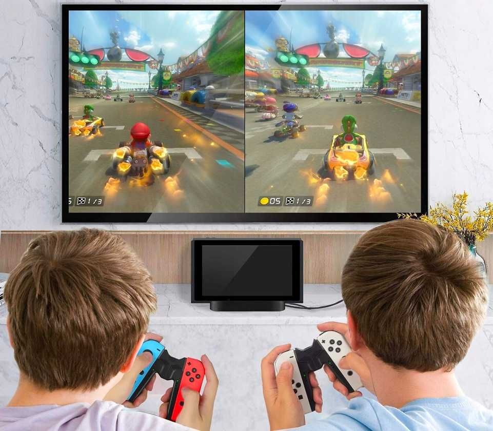 Uchwyt Grip ładujący 2x Joy-Con Nintendo Switch * Video-Play Wejherowo