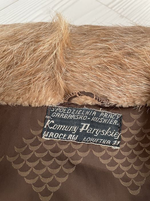 Futro z nutrii, damskie okrycie wierzchnie, naturalne futro, vintage