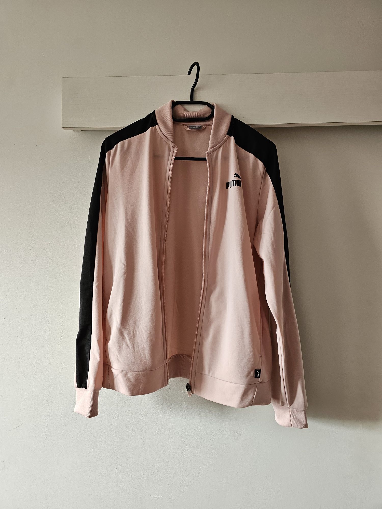 Bluza rozpinana puma pudrowo czarna lampas