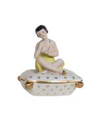 Figura caixa pó arroz porcelana Baviera Art Deco | 1929