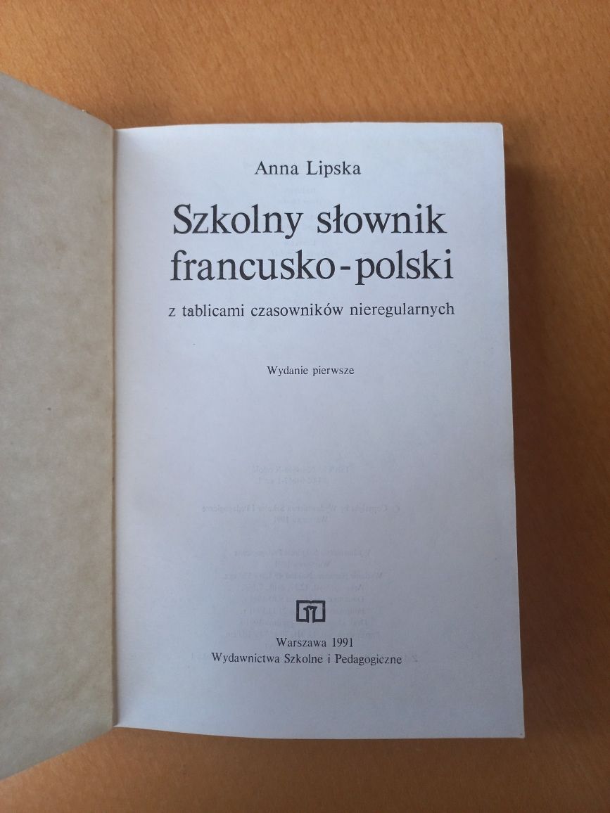Szkolny słownik francusko-polski