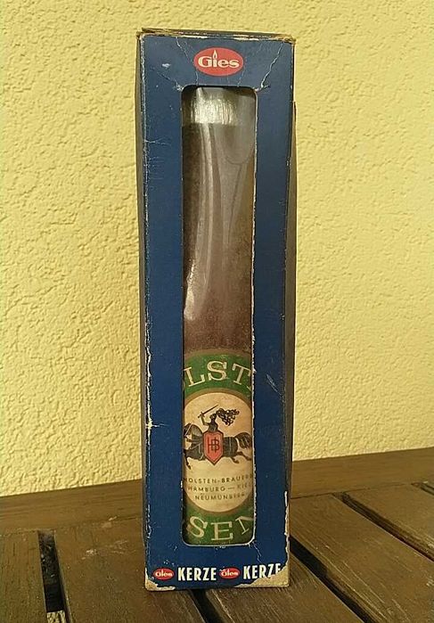 Vela antiga (garrafa de cerveja) anos 60
