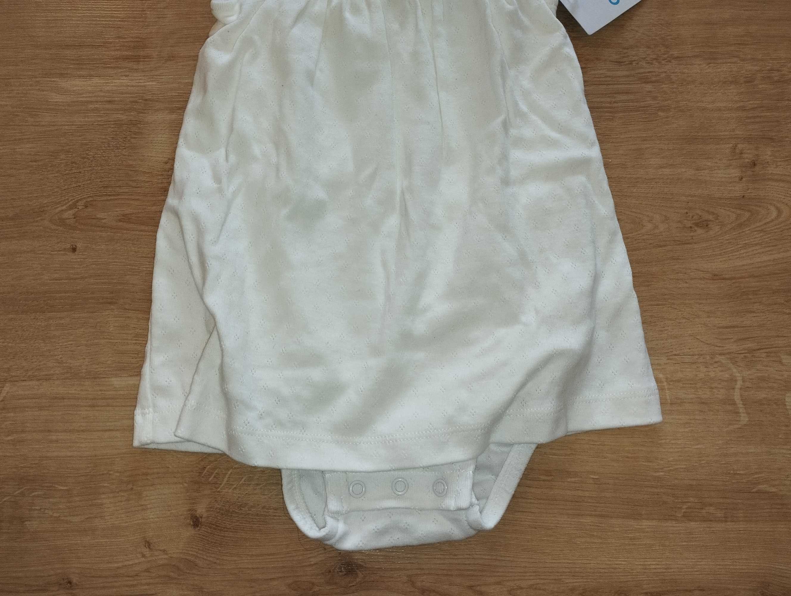 Ażurowe body z sukienką 12M Carter's NOWE