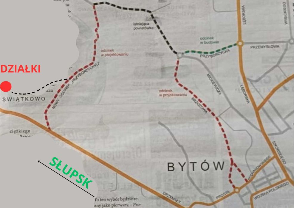 DZIAŁKA BUDOWLANA. Widoki na Bytów. Cena do negocjacji.