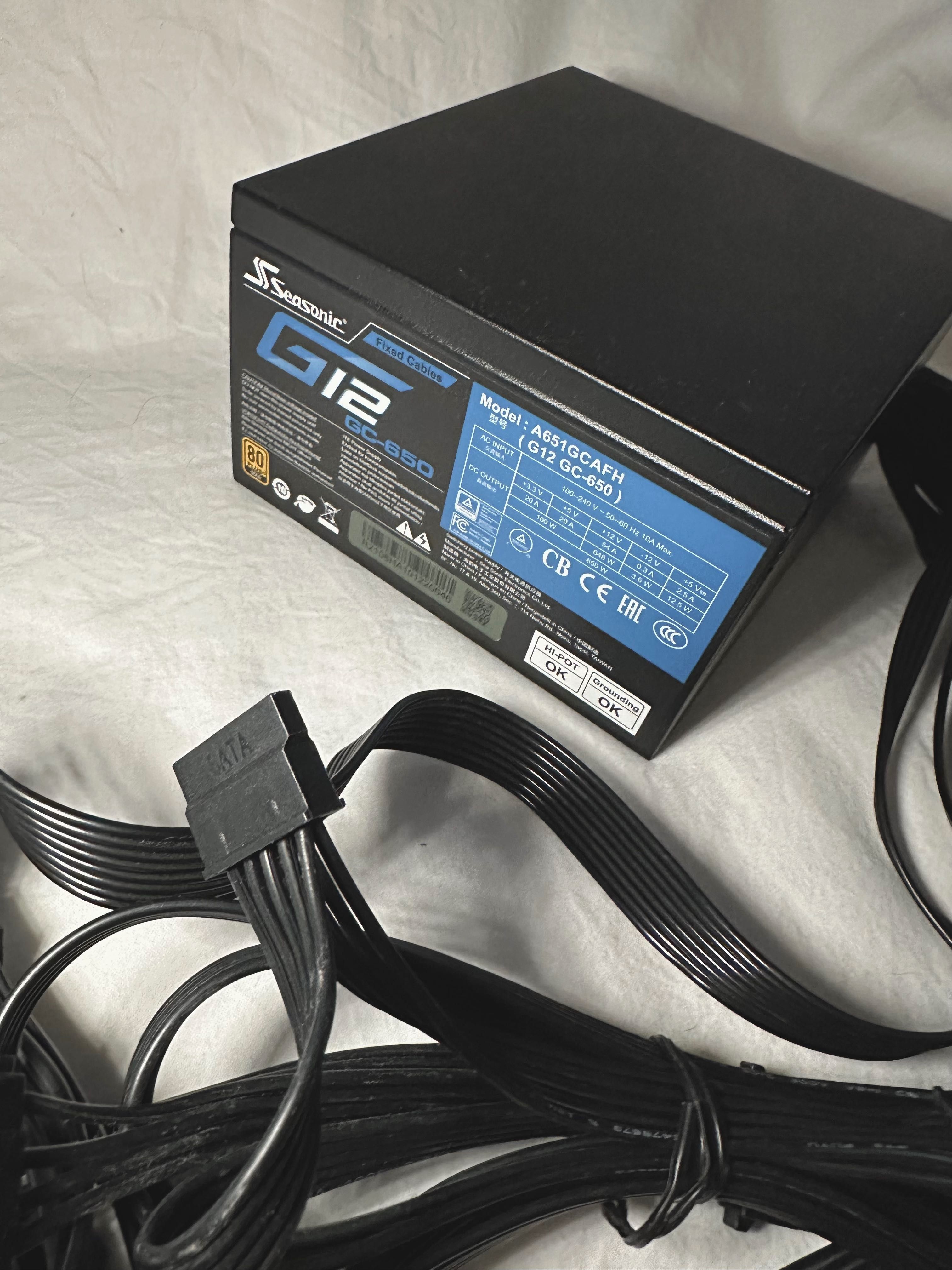 Fonte Alimentação Seasonic G12 GC 650W 80 Plus Gold