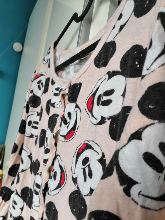 Disney piżama kombinezon damski myszka miki Mickey mouse pudrowy róż.