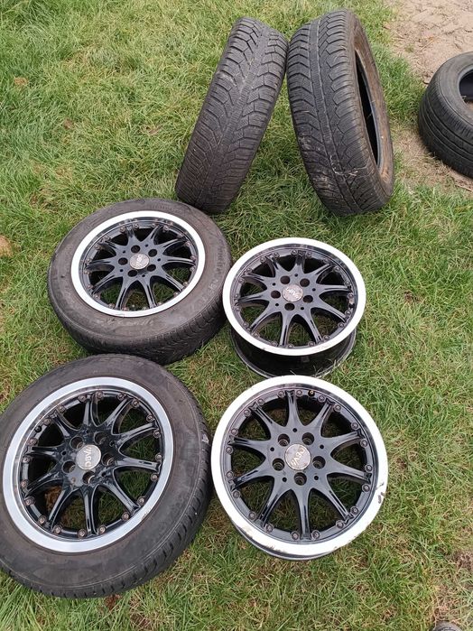 Koła felgi aluminiowe stal 15 cali 5×100 r15 opony zimowe 195)55/65r15