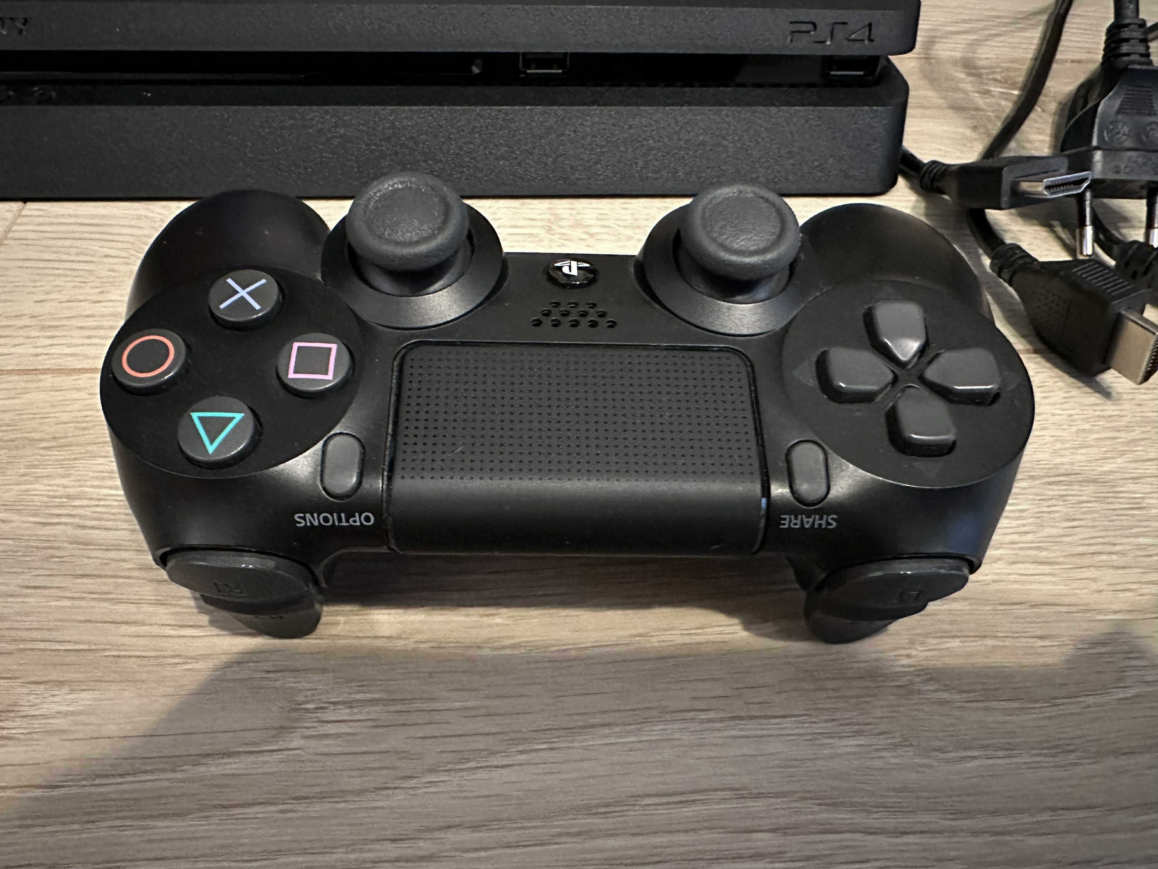 PS4 Slim DualShock 4 V2 plus gry GTA V SPIDERMAN UNCHARTED RDR 2 NFS