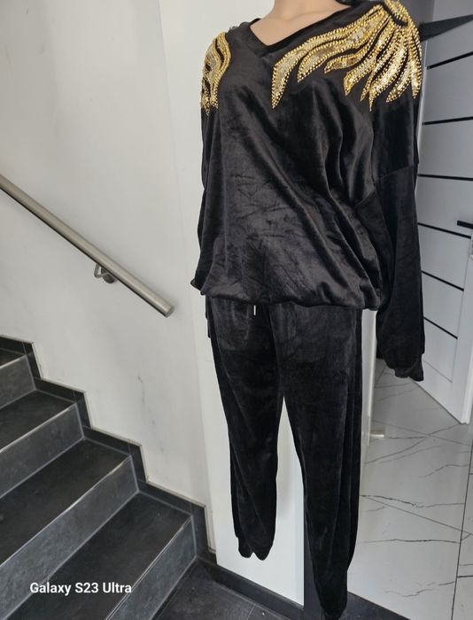 Nowy welurowy dres damski L/XL