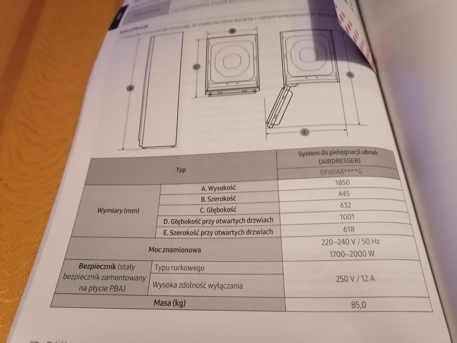 Samsung AirDresser Szafa Parowa