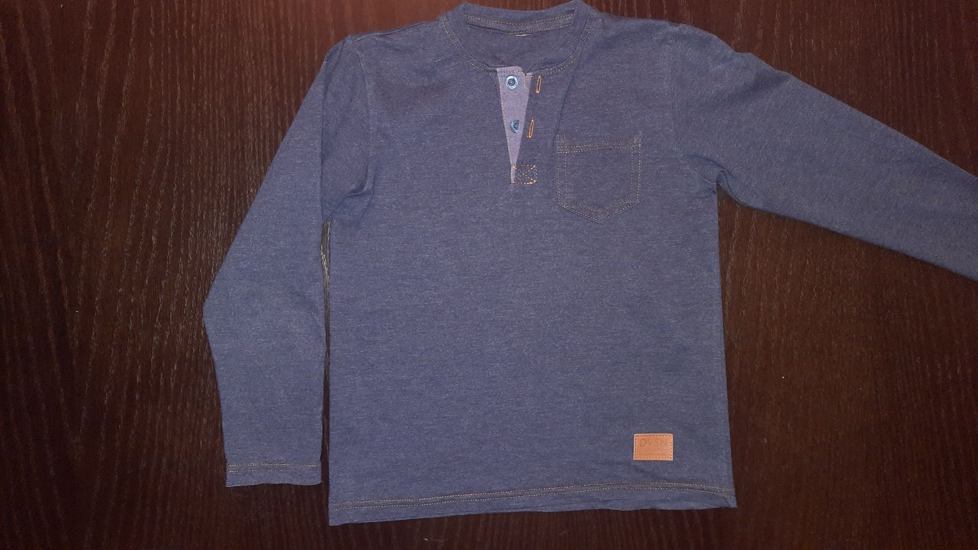 Bluzka z długim rękawem 116 cm kolor jeans