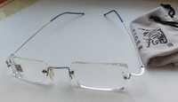 Оправа для окулярів безободкова срібляста унісекс нова