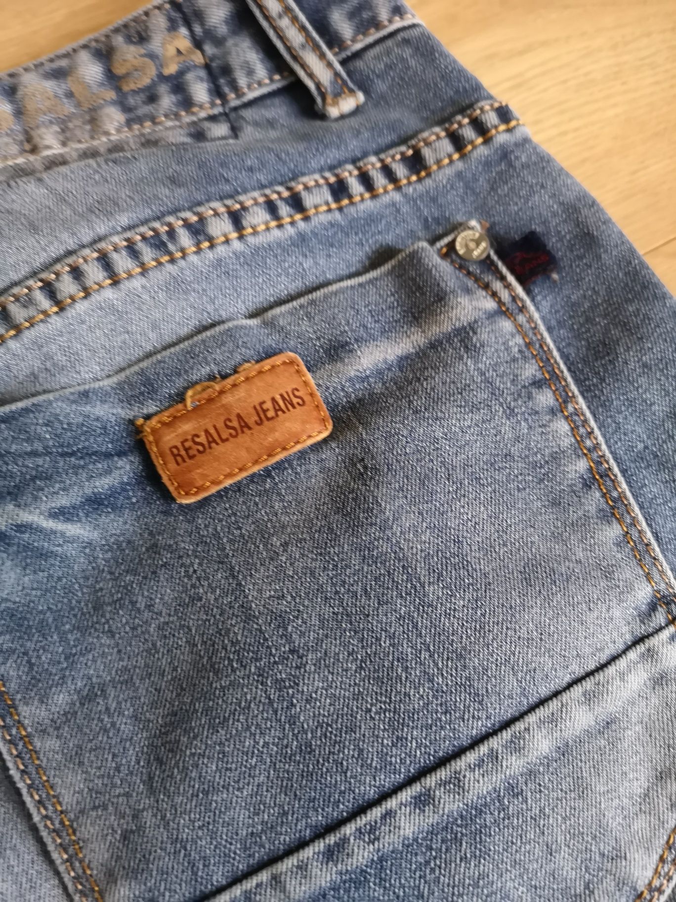Spodnie męskie jeansy dżinsy 40 L Resalsa Jeans cieniowane