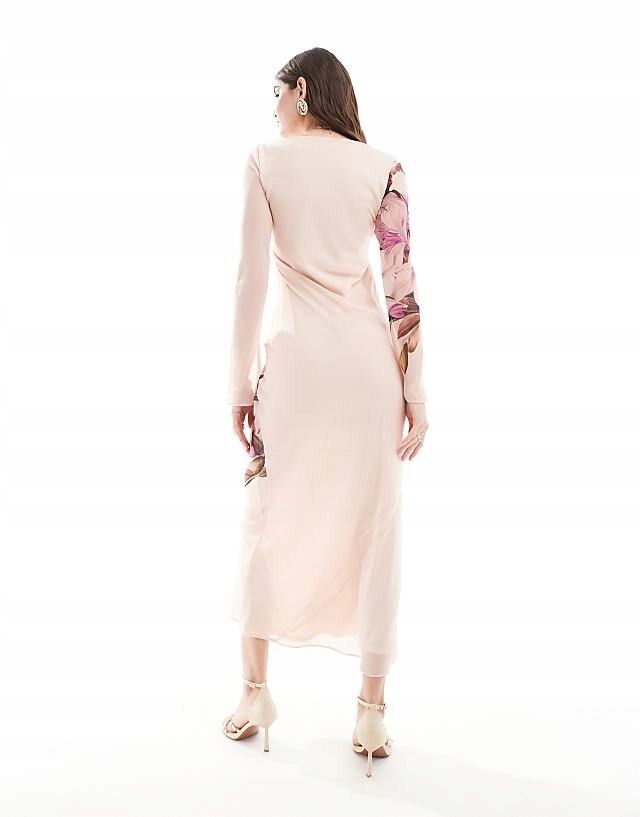 Asos Design 44 Xxl Sukienka W Kwiaty Multi H17846