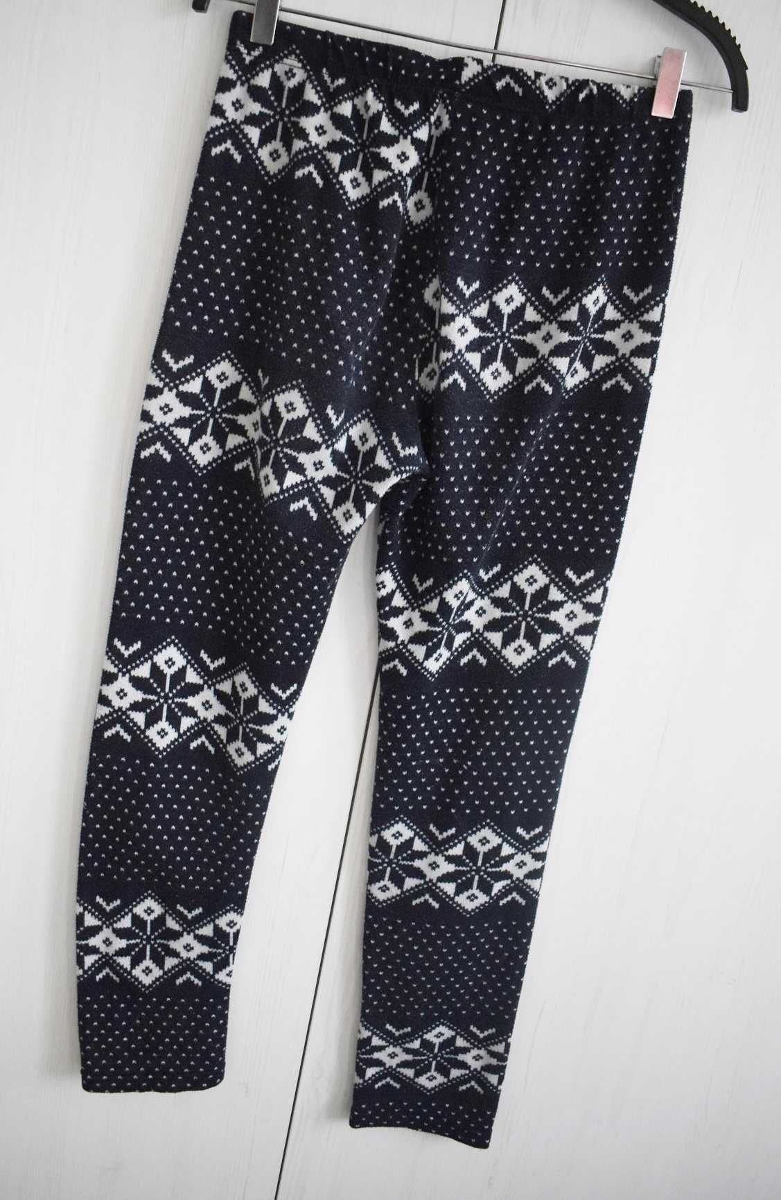 Legginsy świąteczne święta mikołajki 36 S spodnie norweski xmas mikoła