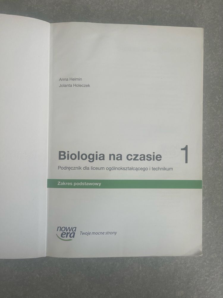 Podręcznik Biologia na Czasie 1 zakres podstawowy
