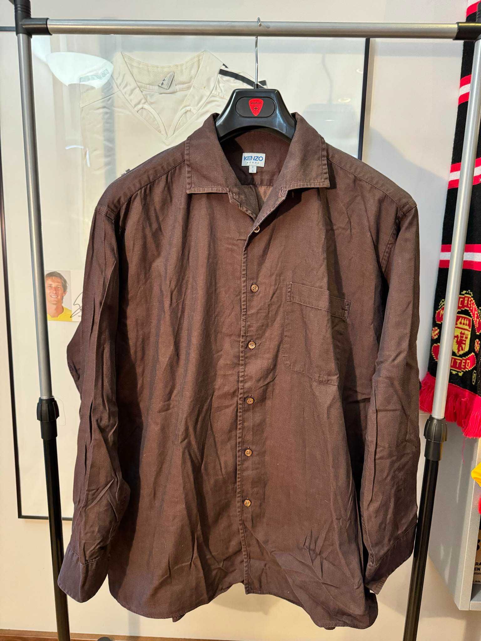 koszula Kenzo Homme brązowa 41/16 L