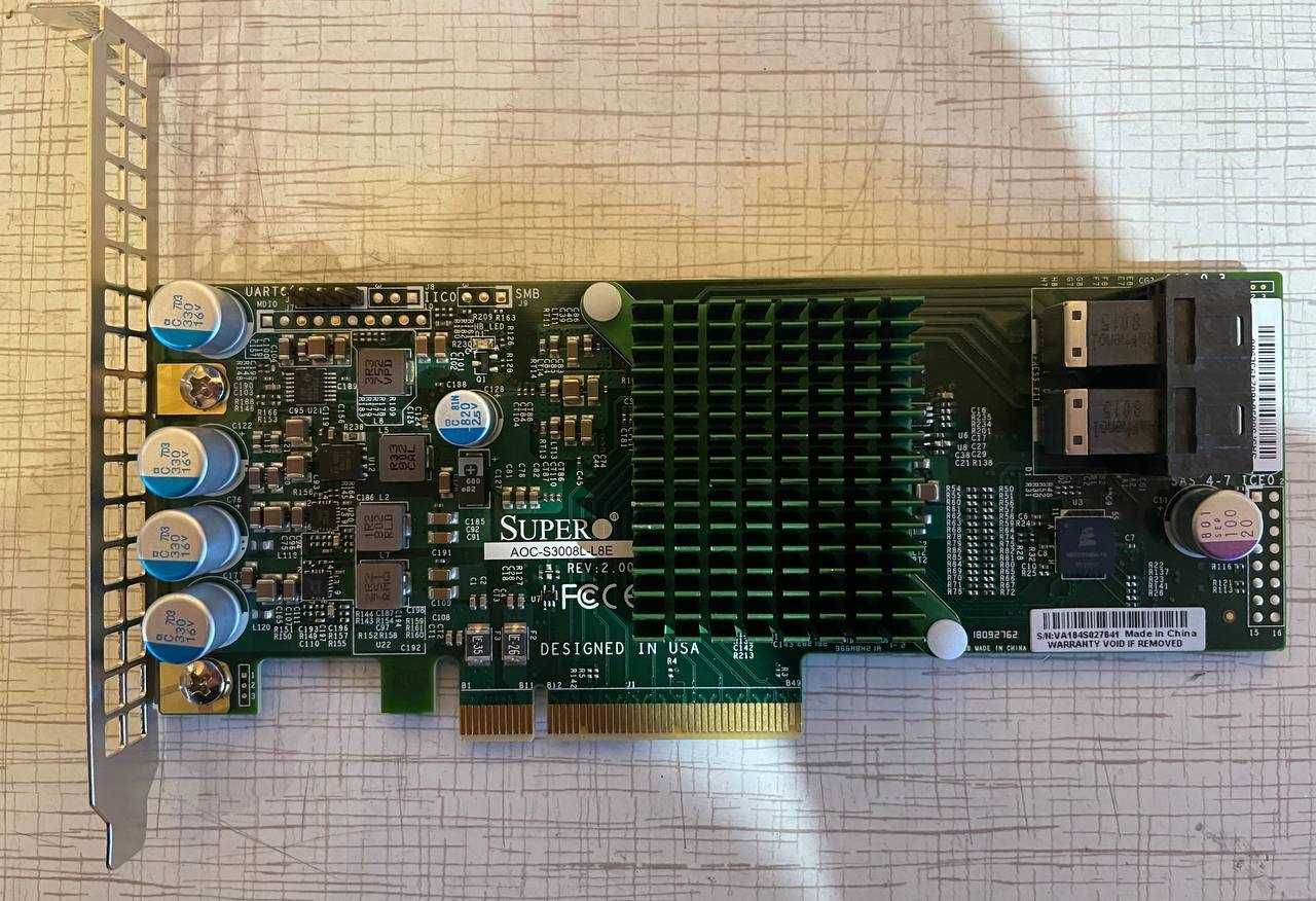 Контролер HBA Supermicro AOC-S3008L-L8e 12Gb/s