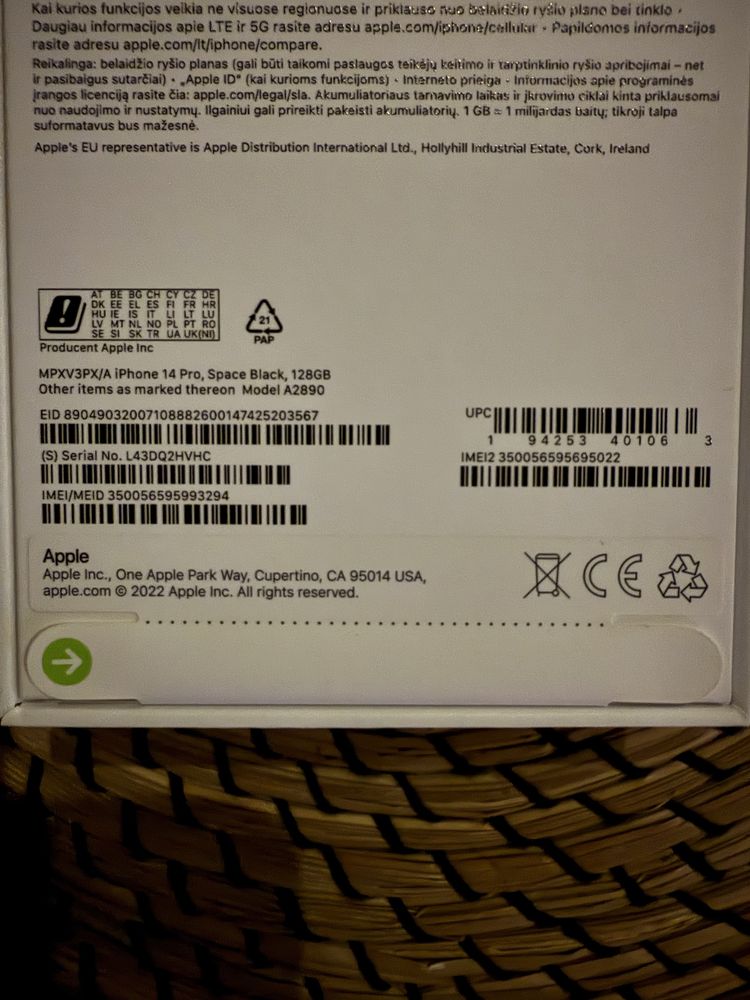iPhone 14 PRO 128 GB space black