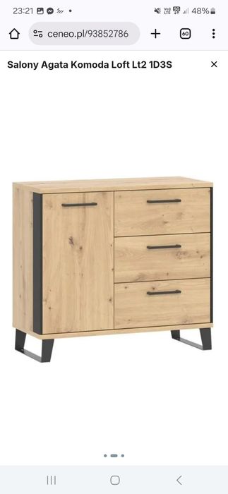 Komoda Loft Lt2 1D3S - Agata meble