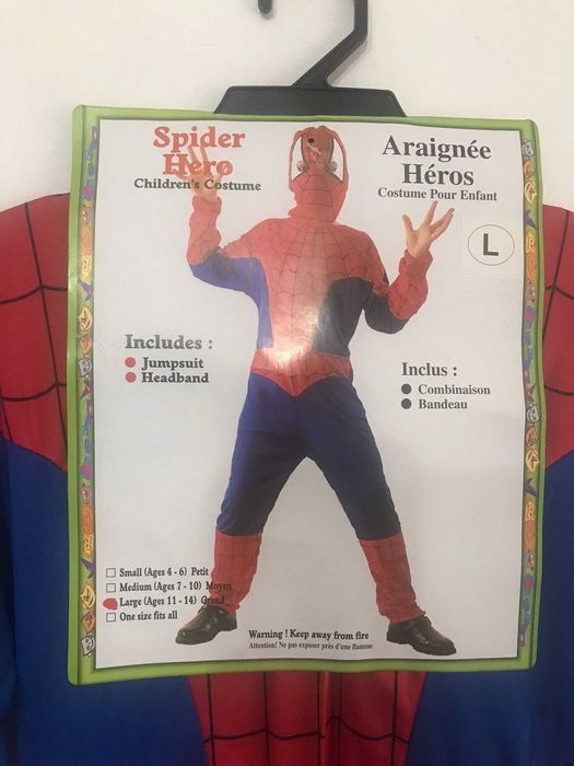 Fatos de carnaval disfarce de Super herói Aranha 11-14 anos