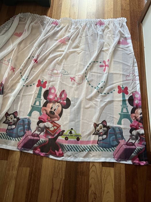 Firanka dziecięca Myszka Minnie różowa 140 Wys x 380 szer
