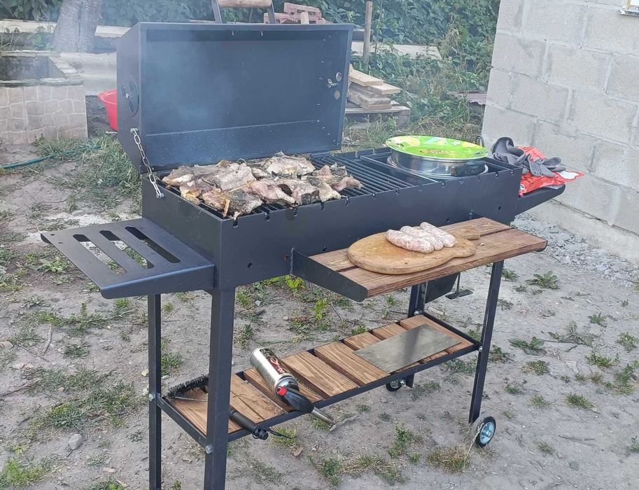 Мангал для казана, гриля, барбекю, шампурів на колесах