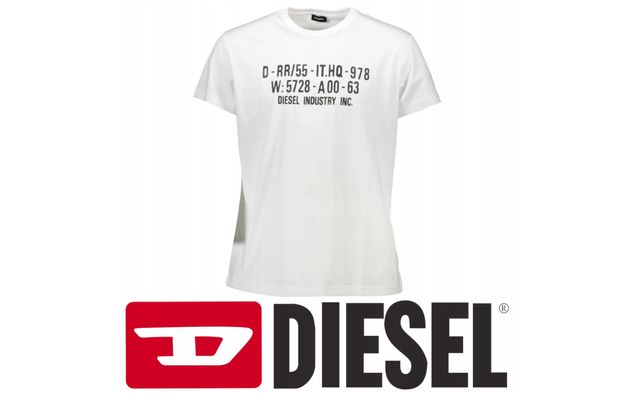 Diesel Koszulka T-shirt Męski biały r. XL