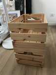 Ikea Knagglig skrzynia drewniana przetwory pudelka przechowywanie