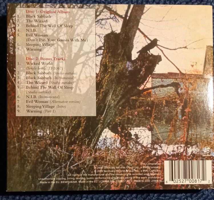 Black Sabbath (2CD) Deluxe Edition Digipack