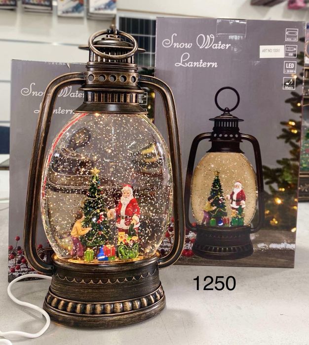Новогодний фонарь Snow Water Lantern с подсветкой и музыкой роз,опт